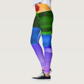LGBT Pride Waterverf Streken Regenboog Leggings (Links)
