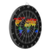 LGBT-pride wereldkaart Dartbord (Voorkant Links)
