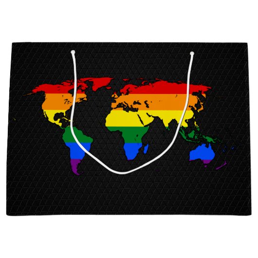 LGBT-pride wereldkaart Groot Cadeauzakje (Voorkant)