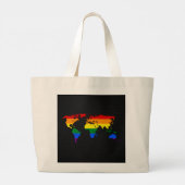 LGBT-pride wereldkaart Grote Tote Bag (Achterkant)
