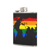 LGBT-pride wereldkaart Heupfles (Links)