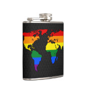 LGBT-pride wereldkaart Heupfles (Rechts)