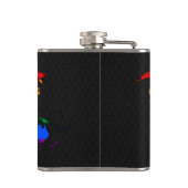 LGBT-pride wereldkaart Heupfles (Achterkant)