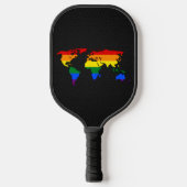 LGBT-pride wereldkaart Pickleball Paddle (Voorkant)