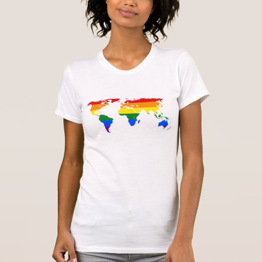 LGBT pride wereldkaart Tanktop (Voorkant)
