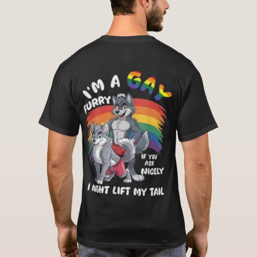 LGBT Pride - Wolf T-shirt (Achterkant)