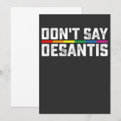 LGBT Pride Zeg niet tegen Desantis Lesbian Kaart (Voorkant / Achterkant)