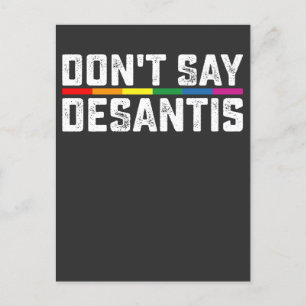 LGBT Pride Zeg niet tegen Desantis Lesbian Uitnodiging Briefkaart