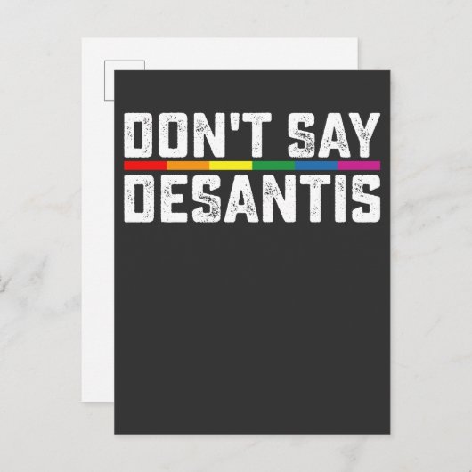 LGBT Pride Zeg niet tegen Desantis Lesbian Uitnodiging Briefkaart (Voorkant / Achterkant)