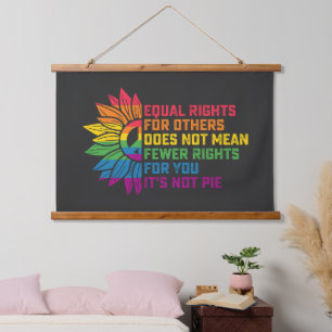 LGBT Pride Zonnebloem Gelijke Rechten Voor Anderen Hangend Wandkleed
