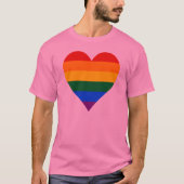LGBT-pridehart Basic T-Shirt (Voorkant)