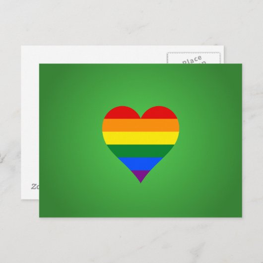 LGBT-pridehart Briefkaart (Voorkant / Achterkant)