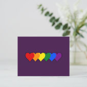 LGBT-prideharten Briefkaart (Staand voorkant)