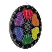LGBT-prideharten Dartbord (Voorkant Links)