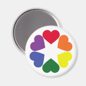 LGBT-prideharten Magneet (Voorkant / Achterkant)