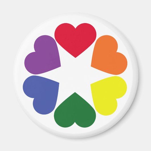LGBT-prideharten Magneet (Voorkant)