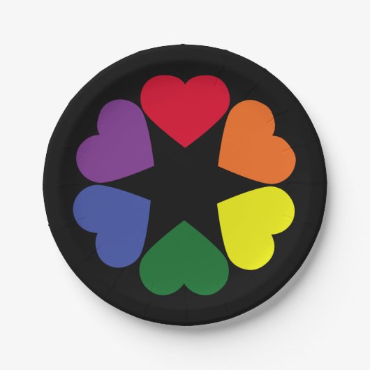 LGBT-prideharten Papieren Bordje (Voorkant)