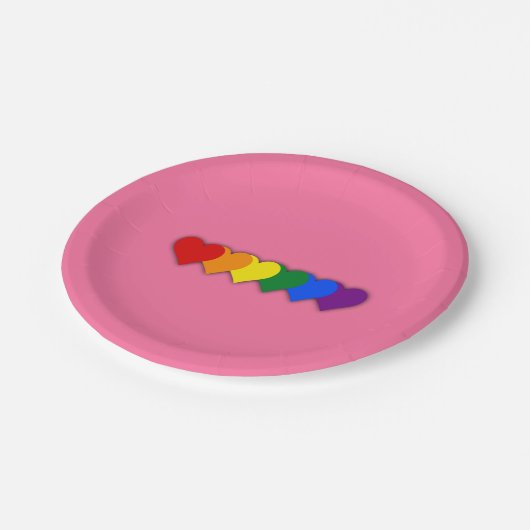 LGBT-prideharten Papieren Bordje (Gekanteld)