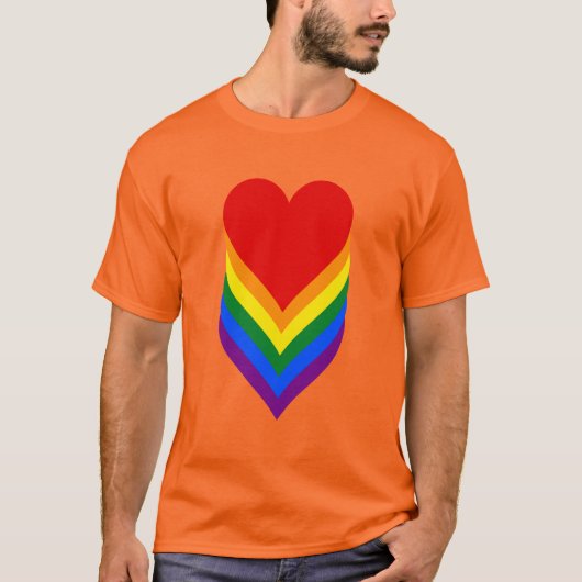 LGBT-prideharten T-Shirt (Voorkant)