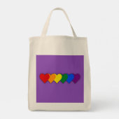 LGBT-prideharten Tote Bag (Achterkant)
