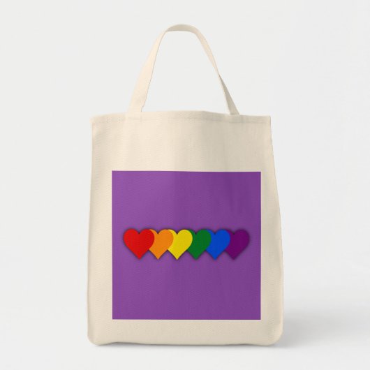 LGBT-prideharten Tote Bag (Voorkant)