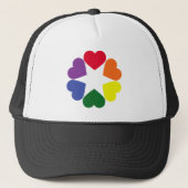 LGBT-prideharten Trucker Pet (Voorkant)