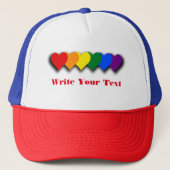 LGBT-prideharten Trucker Pet (Voorkant)