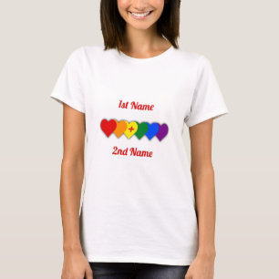 LGBT-prideontwerp met harten/een paar T-shirt