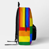 LGBT-pridevlag en regenboog met aangepaste tekst Bedrukte Rugzak (Links)