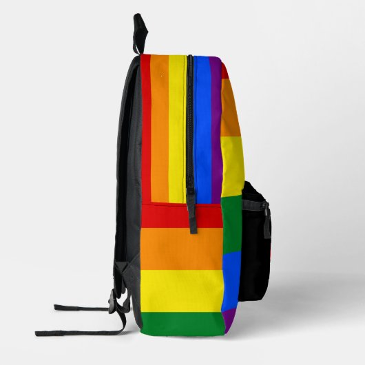 LGBT-pridevlag en regenboog met aangepaste tekst Bedrukte Rugzak (Links)