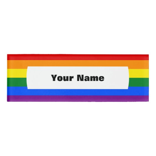 LGBT-pridevlag Naambadge (Voorkant)