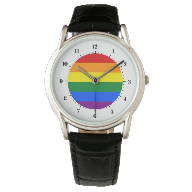 LGBT-pridevlag Wristwatch Horloge (Voorkant)