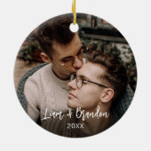 LGBT Progress Pride Rainbow Gepersonaliseerde Kers Keramisch Ornament (Achterkant)