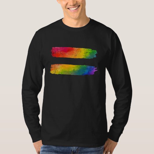 LGBT Q Equality Gay Pride Lesbian Rainbow Flag Pro T-shirt (Voorkant)