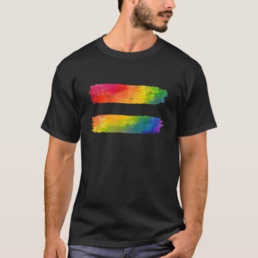 LGBT Q Equality Gay Pride Lesbian Rainbow Flag Pro T-shirt (Voorkant)