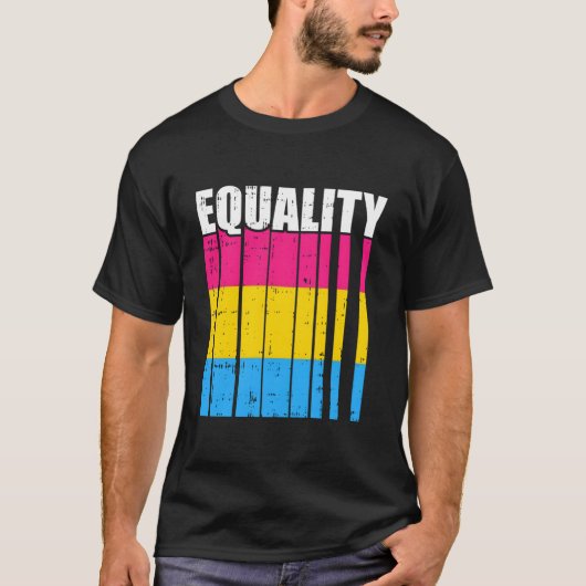 Lgbt-Q Equality Panual Lgbt-Q Ally Rainbow Flag T-shirt (Voorkant)