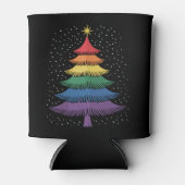 LGBT-Q Pride Christmas Tree Pajama Rainbow Flag Blikjeskoeler (Voorkant)