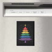 LGBT-Q Pride Christmas Tree Pajama Rainbow Flag Magneet (Insitu (Vaatwasser))