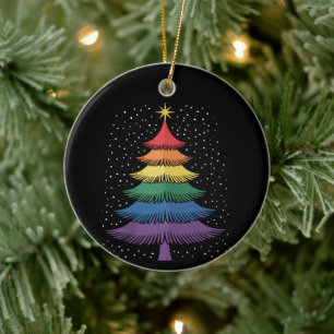 LGBT-Q Pride Kerstboom Pyjama Regenboog Vlag Keramisch Ornament