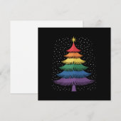 LGBT-Q Pride Kerstboom Pyjama Regenboogvlag Feestdagenkaart (Voorkant / Achterkant)