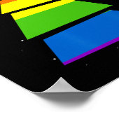 LGBT-Q Pride Rainbow Flag Gay Kerstboom X-mas Poster (Hoek)