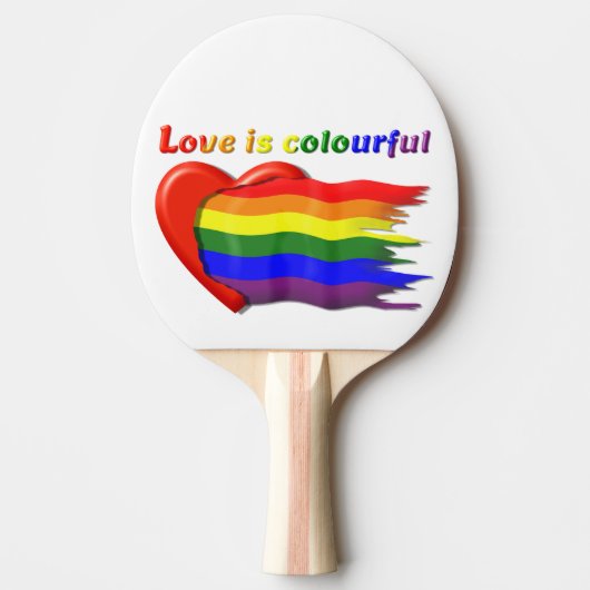 LGBT rainbow 2 - Love table tennis racket Tafeltennisbatje (Voorkant)