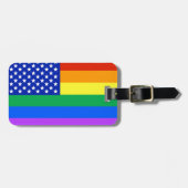LGBT Rainbow American Flag Bagagelabel (Voorkant horizontaal)