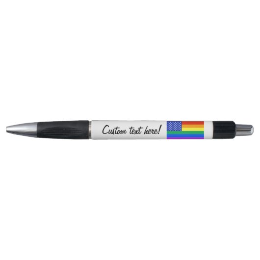 LGBT Rainbow American Flag Pen (Voorkant)