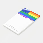 LGBT Rainbow American Flag Post-it® Notes (Schuin)