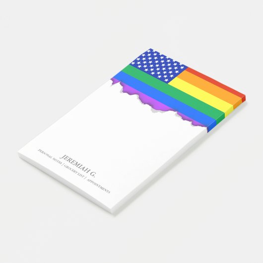 LGBT Rainbow American Flag Post-it® Notes (Schuin)