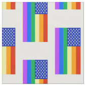 LGBT Rainbow American Flag Stof (Close Up)