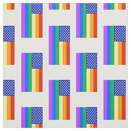 LGBT Rainbow American Flag Stof (Swatch)