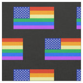 LGBT Rainbow American Flag Stof (Close Up)
