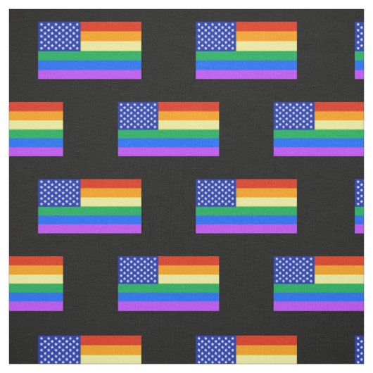 LGBT Rainbow American Flag Stof (Swatch)